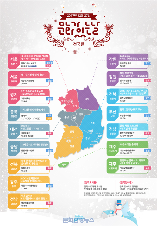2017년의 마지막을 ‘문화가 있는 날’과 함께