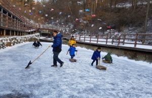 의왕바라산휴양림, 무료 얼음 썰매장 운영