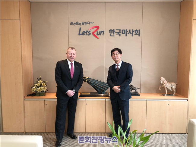 김낙순 마사회장, 아시아경마연맹 회장 만나 협력관계 구축