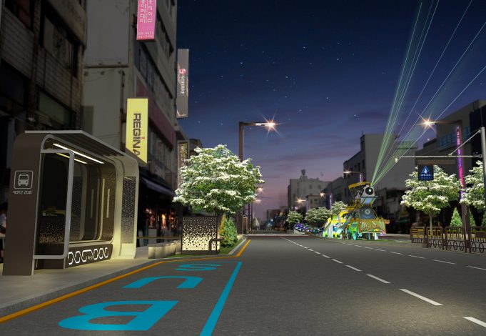 익산시, 역 경관 조명 설치로 관광 명소 조성