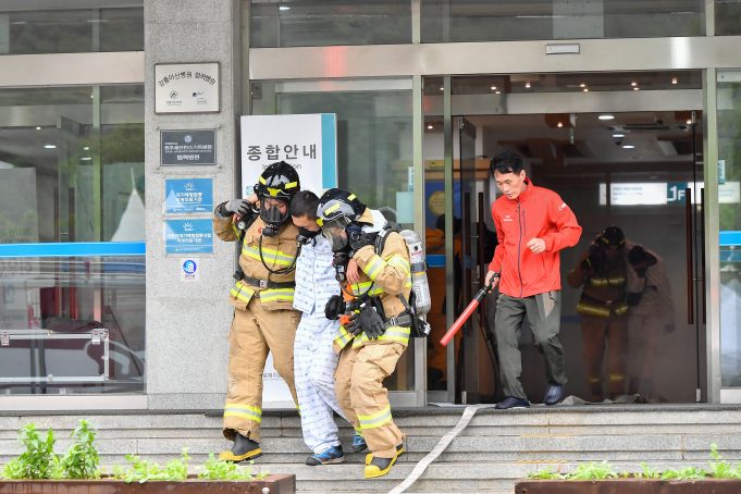 국도42호선 정선터널 재난대응 안전한국훈련 실시