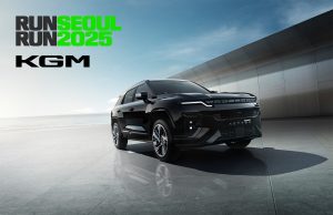 KGM, ‘런서울런 2025’ 마라톤 대회 지원…무쏘 EV 선두 차량 운영
